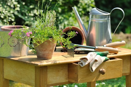 Personal protective equipment used by gardeners in Slade Green